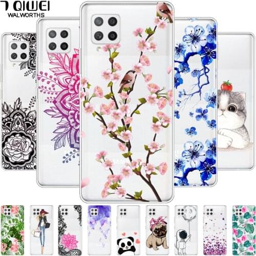 For Samsung A12 Case Transparent Soft TPU Back Cover for Samsung Galaxy M12 NFC / A42 5G Case Clear A 12 Coque Phone Cases Slim