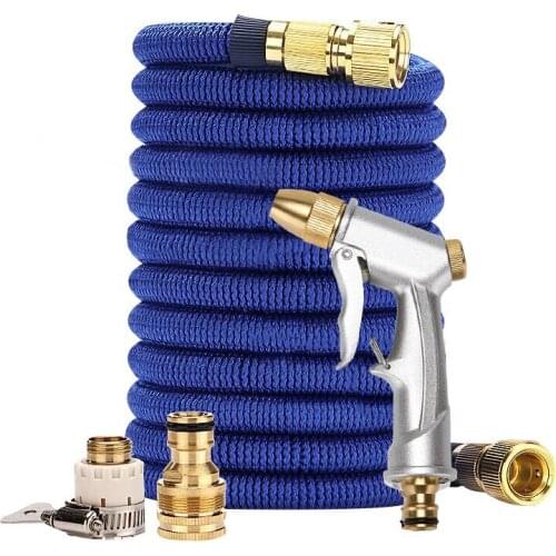 25Ft-100Ft Garden Hose Flexible Magic Telescopic Hose High Pressure Mangueras Para Jardin With Spray Gun Outdoor Garden Watering