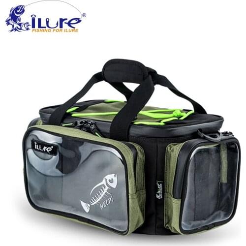 ILure 40*20*20cm Fishing Bag Waterproof Multifunctional Outdoor Men Shoulder Bag Hand Bag Fishing Tackle