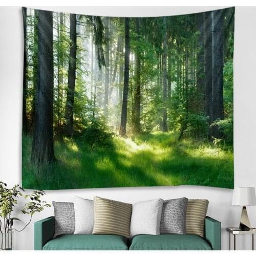 Forest landscape decoration tapestry hippie bohemian wall tapestry gypsy landscape wall decoration tapestry bedroom tapestry