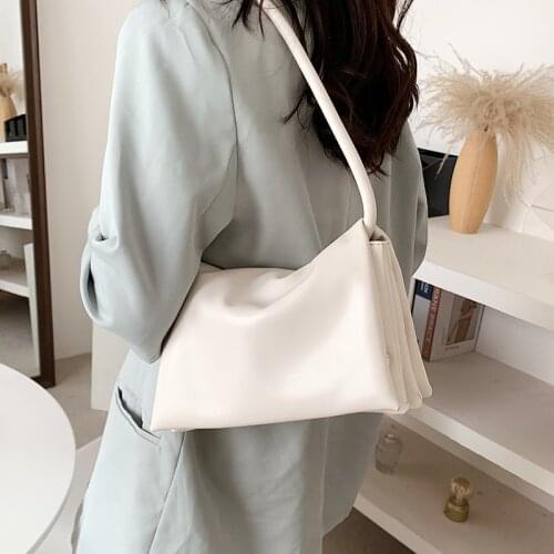 Summer Ladies High-quality PU Leather Simple Shoulder Bag With Round Handle Brand Purses Designer Handbag Matching Crossbody Bag