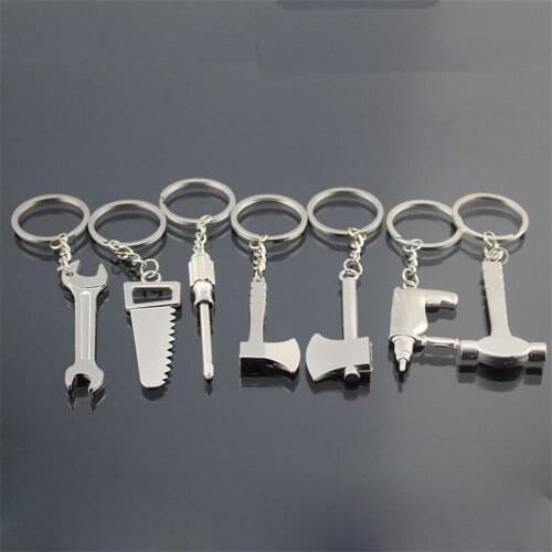 Mini Tool Wrench Hardware Key Ring Chain 3D Zinc Alloy Keychain Multifunctional Accessories Keyring