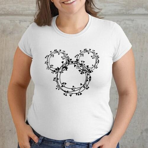 Fashion Women T Shirt Summer Short Sleeve Cartoon Print Ladies Tshirts Loose White T-shirt O-neck tee shirt femme Plus Size 4XL