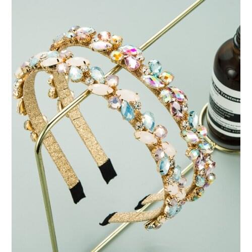 New Fashion Women Hairband Shining Rhinestone Winding Light Braid Headband New Spring Hair Accessories Girls