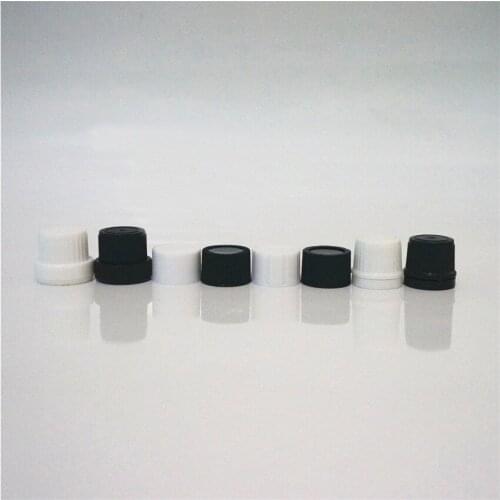 Plastic Cover Size 18/410 Black/white Essential Oil Bottles Big Head Lid 5-20pcs Small Anti-theft Cover Fine Grain Cover Nesse