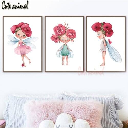 Full Resin Square Diamond Painting Rose Flower Fairy Elf Cross Stitch Kits 5D Diamond Embroidery Needlework 3 Pieces Home Decor