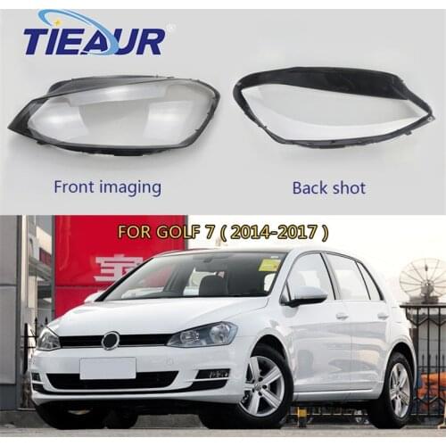 For Golf 7 Headlights Transparent Lens Cover 14-17 Mask Headlights Shell Large Lampshade PC Lampshade 4Doors replacement