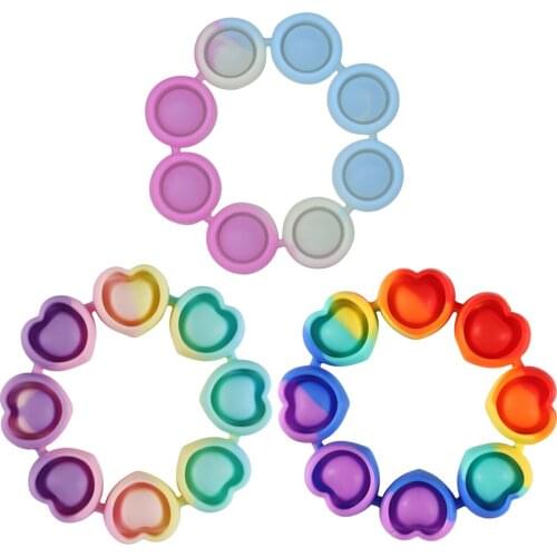 Bubble Sensory Fidget Toys Stress Relief Bubble Bracelet Toy Wearable Sensory Wristband Toys Stress Relief in stock