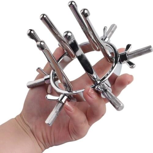 Adjustable Metal Vaginal Anus Dilator Speculum Extreme Anal Beads Spreader Butt Plug BDSM Erotic Sex Toys For Women Man