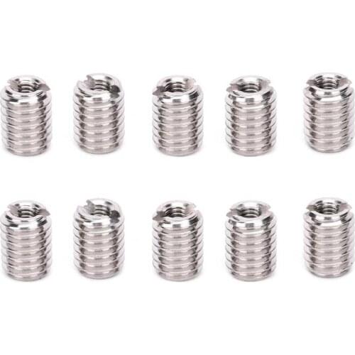 10Pcs Thread Inserts Repair Tool Reducing Nut Male Female Stainless Steel Thread Reducing Nut Fastener Hardware