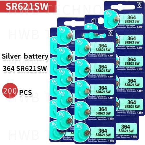 200X RETAIL LONG LASTING 364 SR621SW V364 SR60 SR621 AG1 Watch Battery Button Coin Cell MADE IN JAPAN 100% Original Brand
