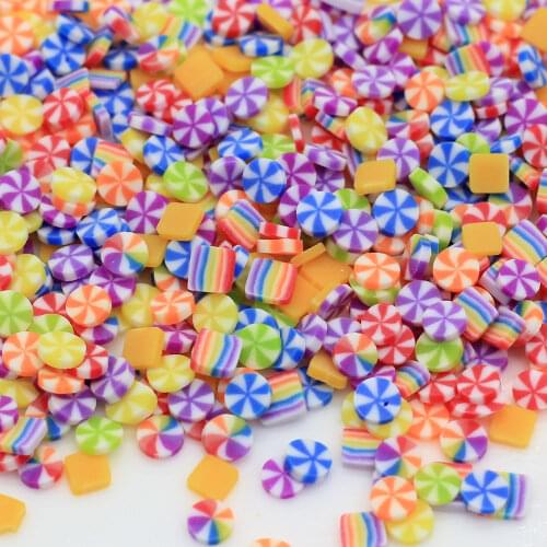 Mixed Polymer Clay Candy Slice Decorative Embellishments 500 Gram Polymer Clay Candy Shape Sprinkles Colorful Sweets Sli