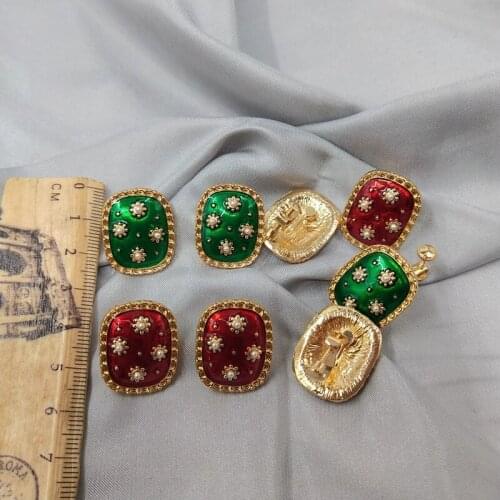 United States with Qingdao jewelry earring fashion personality joker true gold silver earrings drop glaze