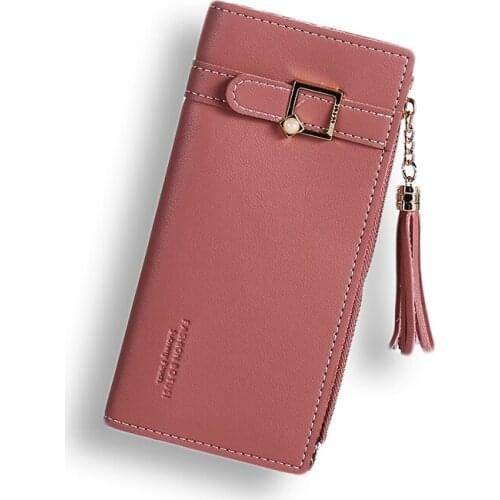 Thin Women Cute Wallets Pocket Purse Card Holder Patchwork Wallet Lady Female Fashion Long Coin Burse Money Bag PU Leather