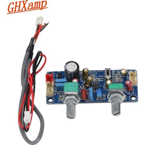 GHXAMP Subwoofer Preamplifier Low-Pass Filter Board Home Car Subwoofer Speaker Preamp Use Dual Channel Single Power 9-32V