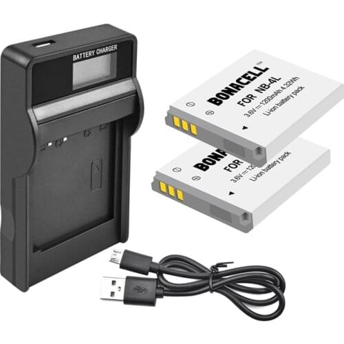 NB-4L Replacement Battery+Charger for Canon PowerShot ELPH 100 HS, 300 HS, 310 HS, SD1000, SD1100 is, SD1400 is, SD200, SD30 Z50