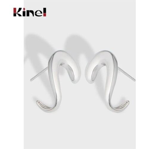 Kinel 2020 New Minimalist S Earrings for Women Wedding Engagement Jewelry 925 Sterling Silver Female Luxury Korea Bijoux