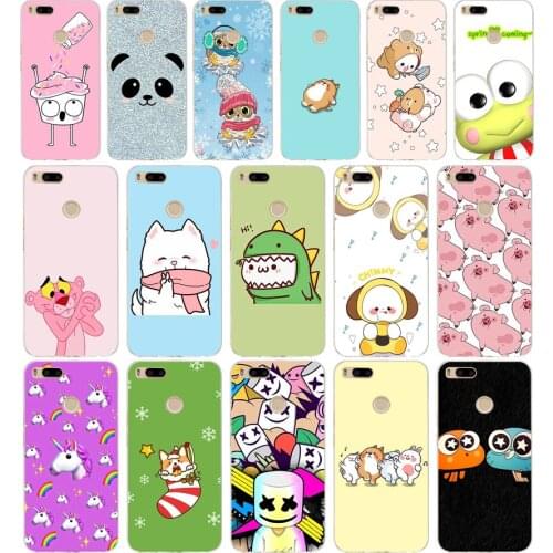 95AA Cute cartoon animals gift Soft Silicone Tpu Cover phone Case for Xiaomi Redmi Mi A1 A2 8 lite