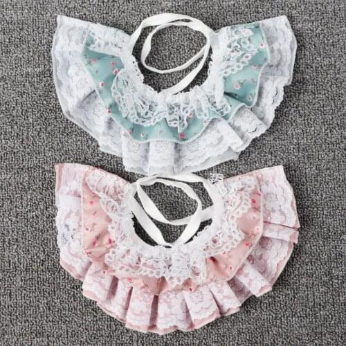 1Pcs Cute Lace Cat Dog Bandana Bibs Scarf Collar Adjustable Pet Neckerchief Scarf Saliva Towel for Small Medium Dogs Puppy Cats