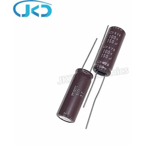 10Pcs 150uF 100V NCC KY Series 10*30mm Low ESR 100V150uF Aluminum Electrolytic Capacitor NIPPON CHEMI-CON