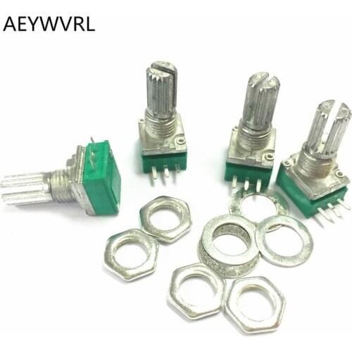 3PIN stereo/pa/sealing potentiometer 1K 10K B10K 100K B100K 20K B20K 5K B5K 50K B50K 15mm R09 B1K B10K B20K B5K B50K B100K