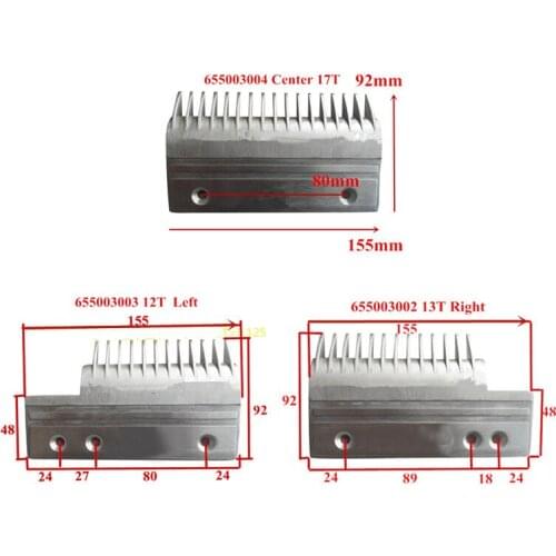 655003002 655003003 655003004 Aluminum Comb Plate Use for Hyundai Escalator 1 Pack=5 Pieces