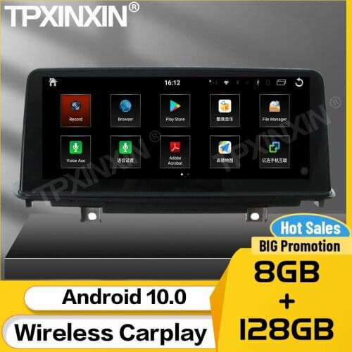 8+128G Car Stereo Receiver Android 10 For BMW X3 X4 2014 2015 2016 2017 2018 NBT GPS Auto Audio Radio Navigation Video Head Unit