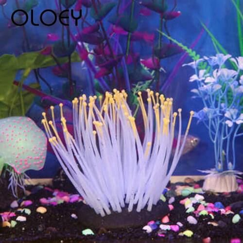 Aquarium Multi Colors Fish Tank Decoration Artificial Simulation Coral Silicone Plant Underwater Landcape Decor Accessories