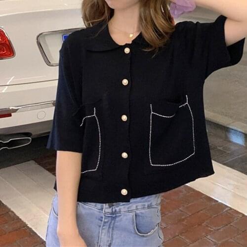 CANClO Black And White Blouses