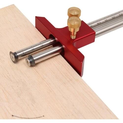 Woodworking European Double head scribe blade ruler wood tenon Scribing tools Measuring gauge Carpenter Woodworking tools