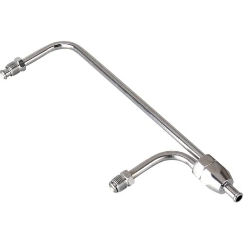 Chrome Gas Hard Tube Fuel Line Kit for 4160 Barrel Carb Carburetor 3/8" Inlet