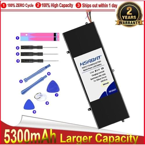 HSABAT 0 Cycle Battery for Jumper EZBook 3 Pro V3 V4 LB10 P313R WTL-3687265 HW-3687265 3587265P 3585269P 7lines and 8lines