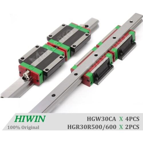 HIWIN HGW30 4pcs Block Linear Guides Rail 2pcs HGR30 500 600mm Machine Parts set with ballscrew for Z axis CNC Parts