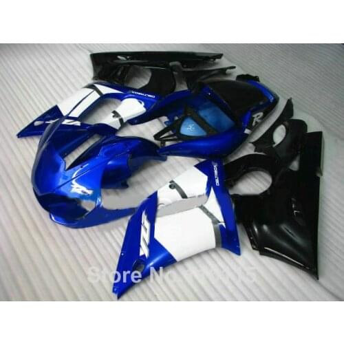 HOT fairing kit for YAMAHA 1998 1999 2000 2001 2002 R6 YZF R6 98-02 blue white black fairings set #3239