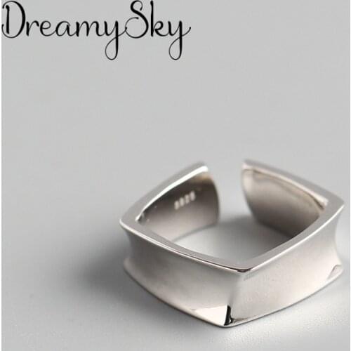 Fashion Female Square Geometric Finger Rings For Women Lover Wedding Jewelry Party Trendy Statement Rings Wholesale
