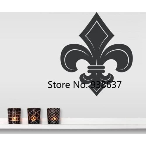 Fleur de Lis Wall Decal Home Decor Living Room E-co Friendly Vinyl Wall Stickers Removable Decals Art Wallpaper Bedroom ZB075