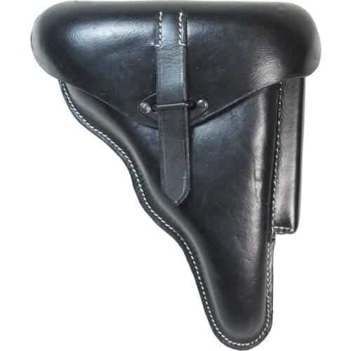 WWII GERMAN WEHRMACHT LUFTWAFFE LUGER P38 HOLSTER HARD SHELL BLACK REPRO - World military Store