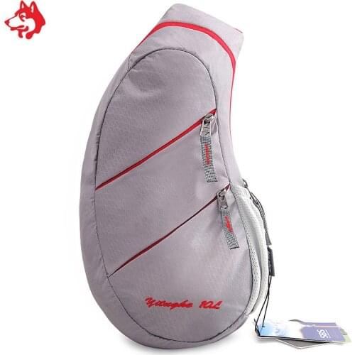 Outdoor Sports nylon hiking climbing chest bag Orange/Red/Blue/Grey Men Shoulder Crossbody hiking Sling Bag