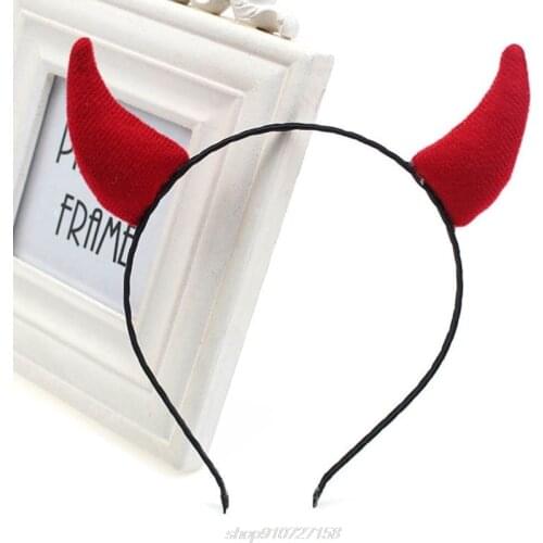 Adult Children Kids Demon Red Ox Horn Hair Hoop Cloth Wrapped Headband Halloween Christmas Costume Cosplay N14 20 Dropship