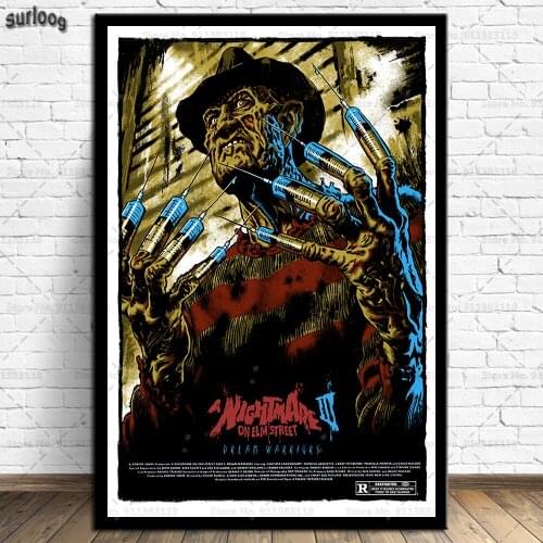 Posters and Prints A Nightmare on Elm Street Freddy Horror Movie Wall Art Pictures Poster Canvas Painting for Home Decoration