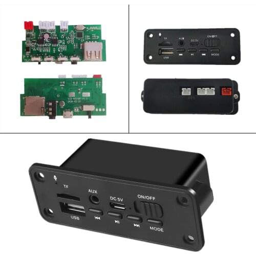 MP3 Decoder Board, Bluetooth Module AUX Input, Audio Module Player w/ Power Amplifier 2 x 3W, Support MP3 USB TF Card