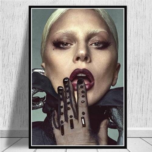 Pop Rock Singer Star Poster Lady Gaga Canvas Picture On The Wall for Living Room Loft Home Figure Portrait Decor Painting