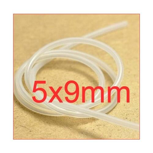 5mm ID 9mm OD 5X9 Transparent Silicone Rubber Tube Hose Pipe ( food grade ) medical flexible pipe,5mm*9mm capillary connect tube