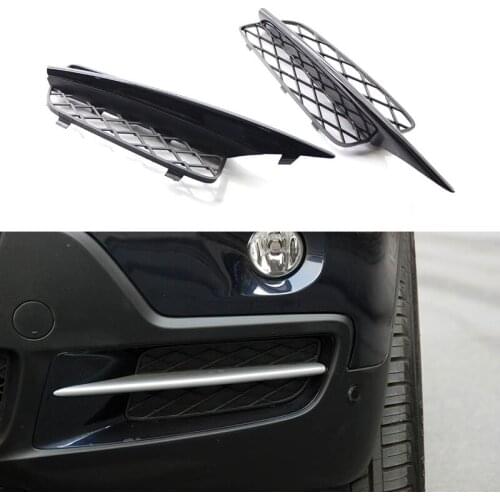 1Pair Front Bumper Grille Lower Bumper Fog Light Grille Honeycomb Through Hole for BMW X5 E70 2008 2009 2010 Car Styling