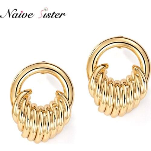 2020 New Hot Stud Earrings for Girls Women Female Metal Earings Jewelry Costume Jewellery Lightweight Ear Accessories Wholesale