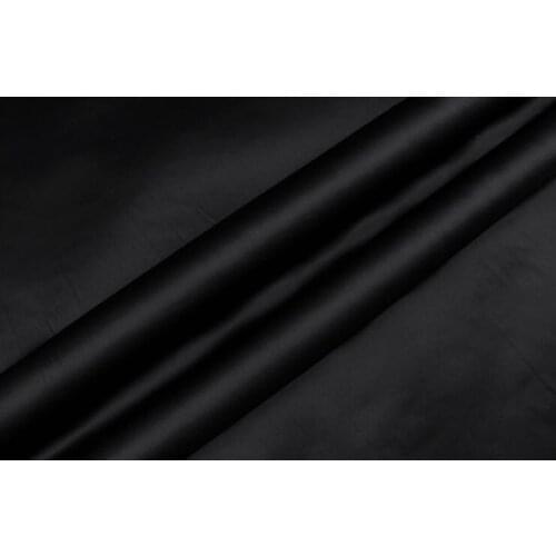 Howmay pure silk fabric stretch satin charmeuse 19m/m 108cm 42" black 05# for dress womens clothes shirt