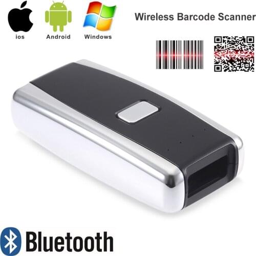 Free Shipping Mini Bluetooth Pocket 1D/2D Scanner Barcode Reader IOS Android Windows PDF417 DM QR Code 2D Wireless Scanner