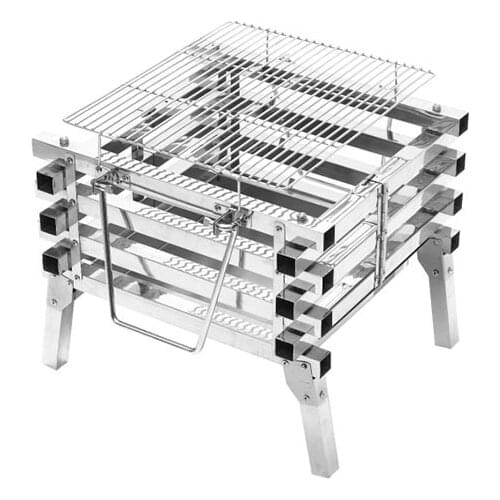 Folding Portable Barbecue Grill Carbon Oven Wood Stove Bonfire Rack Barbecue Incinerator New All-stainless Steel Camping