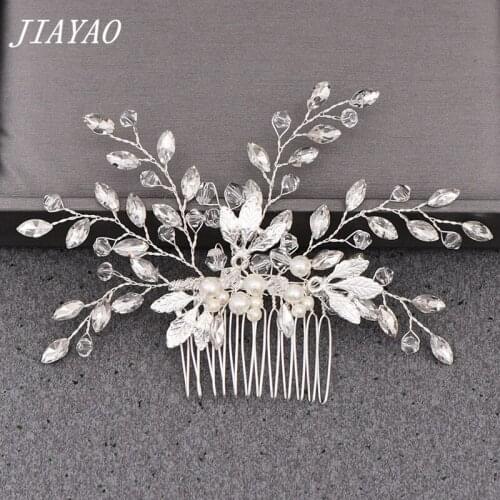 Wedding Hair Comb Accessories Women Hair Jewelry Pearl Rhinestone Bride Hair Comb Decoration Head Accessories Women