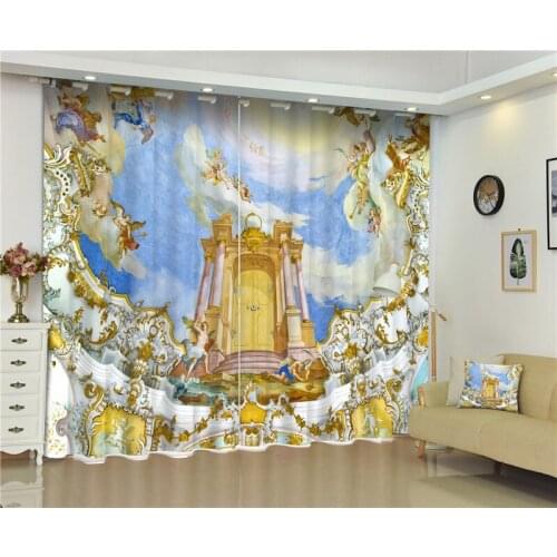 Blackout Window Curtain Exquisite murals 3D Curtains For Bedding room Living room Hotel Drapes Cortinas De Sala